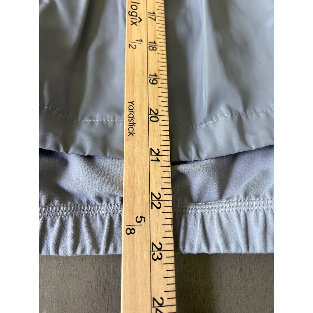 Athleta Women's Wayfarer Grey Ruched Sleeve Layered Full Zip Bomber Jacket Small - Picture 8 of 8